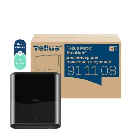 ТОРК: Tellus Диспенсер HT1 Matic Solution для рулонных полотенец черный СЕНСОРНЫЙ