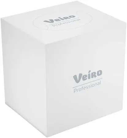 VEIRO: Салфетки бумажные 2сл 80л 20х20см Premium косметические белые