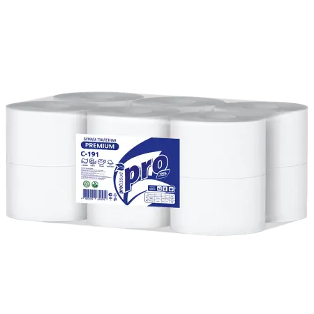 Вик: Бумага туалетная 2сл 170м целлюлоза 100% белая PROtissue