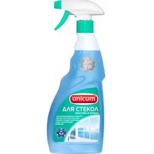 Чистящее средство: УНИКУМ 500мл для чистки стекол, зеркал, пластика (триггер)