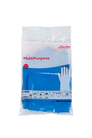 Vileda: Перчатки многоцелевые L голубой резиновые