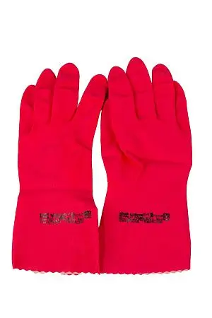 Фото №5 - Vileda: Перчатки многоцелевые L красный резиновые