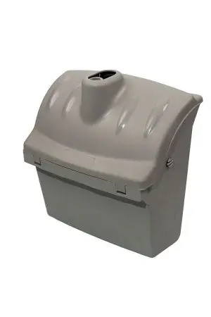 Вик: Совок-контейнер с крышкой + щетка серый MRY