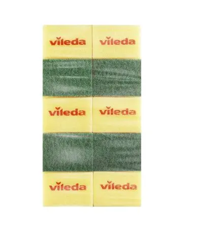 Vileda: Губка 9,5х7см (зел.абразив)