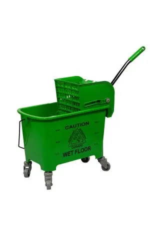 Вик: Тележка 1х20 пластик с отжимом зеленая MRY