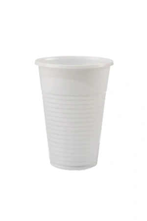Одноразовая продукция: Стакан 200мл пластиковый белый ЭКОНОМ /пач.=100 шт.