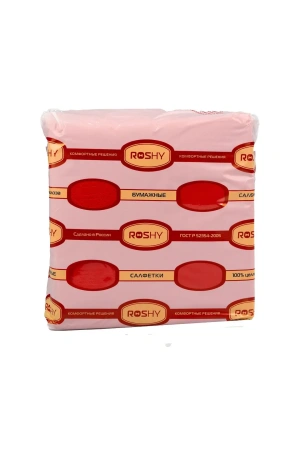 Бумажные салфетки: столовые 2сл 200листов 33х33 Сыктывкар ROSHY красные