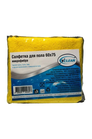 ХозСалфетки: для пола VCLEAN 60х75 микрофибра