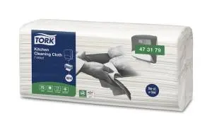 Tork: Салфетка W4 Premium 75л 1сл 35,5х41,5см нетканый материал для кухни