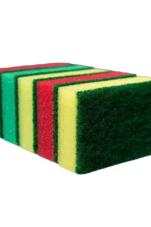 Губки,скрабы: для посуды ПЯТЕРКА 8.5х5.5х2.5 /пач.=5 шт.