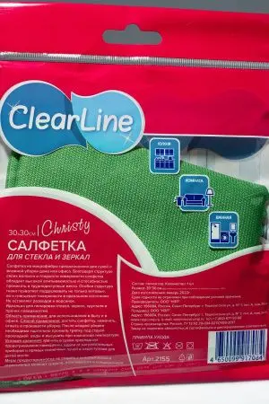 ХозСалфетки: для стекол VCLEAN 30х30 микрофибра гладкая без упаковки