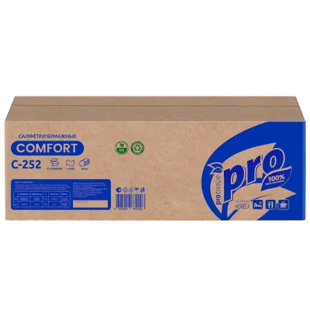 Вик: Салфетки бумажные V 1сл 200л 16х21см с тиснением PROtissue