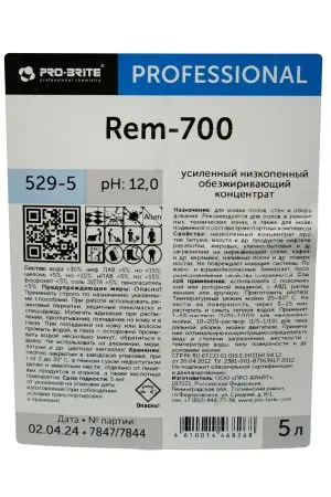 Pro-Brite: Рем-700 5л сильнощелочной усиленный обезжиривающий от продуктов нефтепереработки