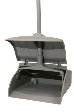 Вик: Совок-контейнер с крышкой + щетка серый MRY