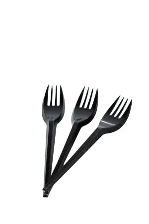 Одноразовая продукция: Вилка столовая 165мм черная /пач.=100 шт.