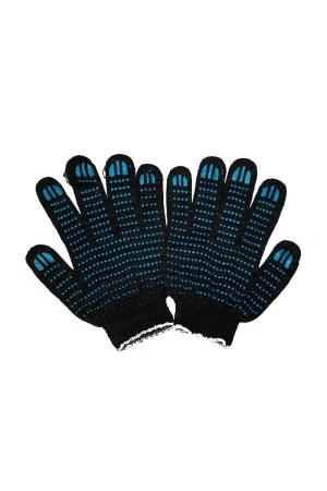 Перчатки: х/б вязаные с ПВХ 4-х ниточные ЧЕРНЫЕ