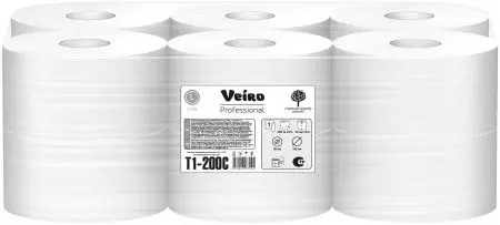 Вик: Бумага туалетная 1сл 200м макулатура светло-серая СЫКТЫВКАР Lite