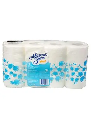 Бумага туалетная: 2сл 16,25м целлюлоза цвет белый Мягкий знак Комфорт Котенок /пач.=8 шт.