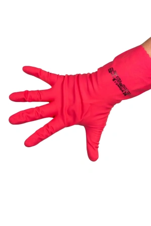 Vileda: Перчатки многоцелевые M красный резиновые