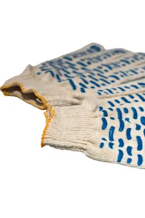 Перчатки: х/б вязаные с ПВХ 5-ти ниточные Люкс-Волна /шт.=2