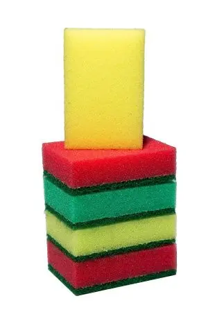 Губки,скрабы: для посуды ПЯТЕРКА 8.5х5.5х2.5 /пач.=5 шт.