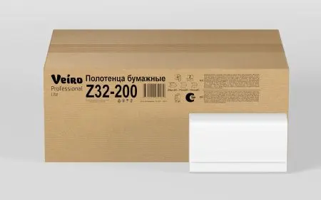 Вик: Полотенца бумажные Z 2сл 200л 22,5х21,3см 100% целлюлоза белые СЫКТЫВКАР Lite