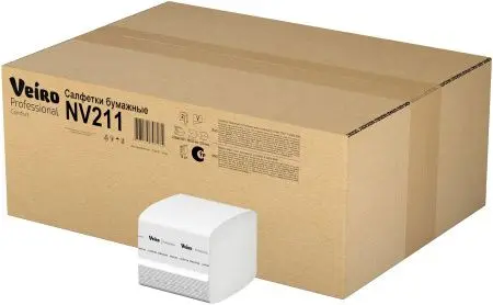 VEIRO: Салфетки бумажные V 2сл 220л 16,2х21,0см белые