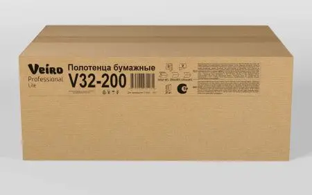 Вик: Полотенца бумажные V 2сл 200л 21х23см 100% целлюлоза белые СЫКТЫВКАР Lite