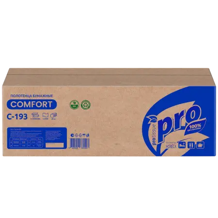 Вик: Полотенца бумажные V 1сл 250л 21х22см 100% целлюлоза 33г белые PROtissue