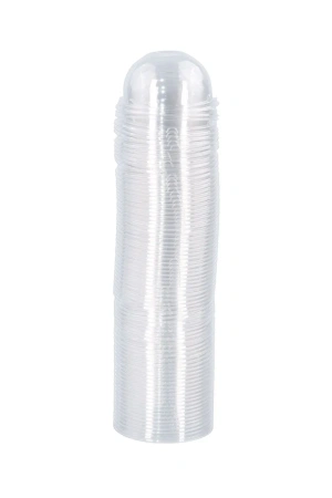 Одноразовая продукция: Крышка к стакану d= 95 мм купольная с отверстием ПЭТ прозрачная Скандипакк /пач.=80 шт.