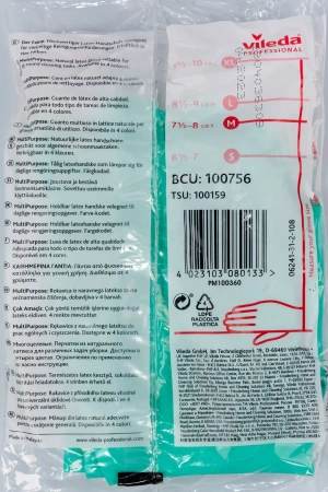 Vileda: Перчатки многоцелевые M зеленый резиновые