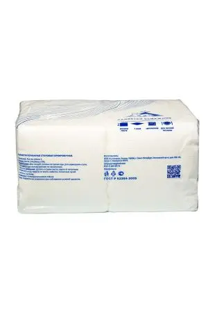 Бумажные салфетки: столовые 1сл 400листов 24х24 Big Pack ROSHY белые