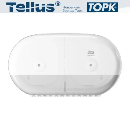 Tork: Диспенсер T9 SmartOne® двойной для туалетной бумаги в мини рулонах белый