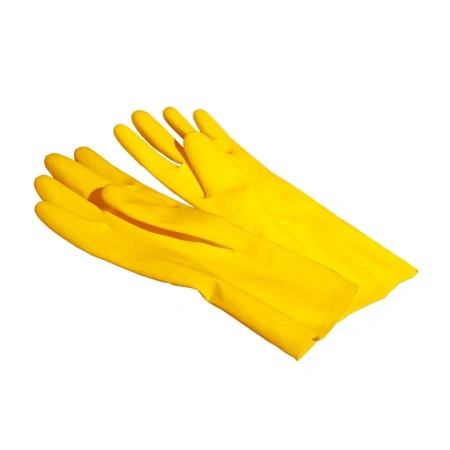 Перчатки: резиновые латексные YORK М высокая плотность с хлопковым напылением