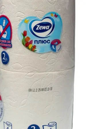 Бумага туалетная: 2сл 23м макулатура цвет белый "Зева Плюс" /пач.=4 шт.