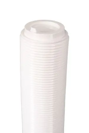 Одноразовая продукция: Крышка к стакану бумажному d=80мм с питейником белая /пач.=100 шт.