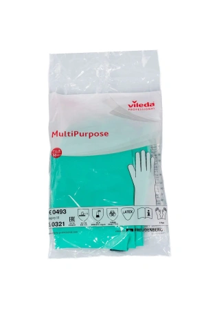 Vileda: Перчатки многоцелевые M зеленый резиновые