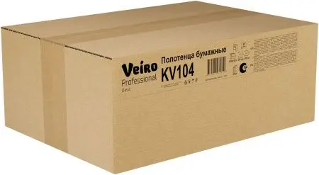 VEIRO: Полотенца бумажные V 1сл 250л 21х21,6см Basic натуральный