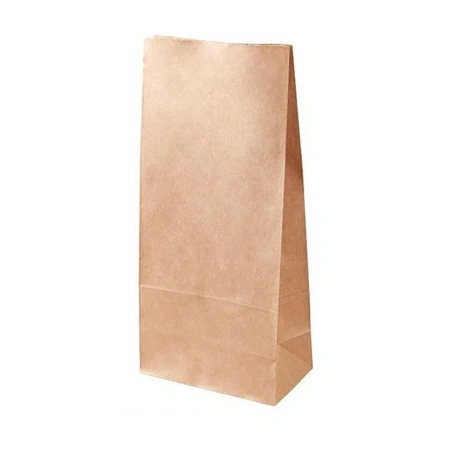 Одноразовая продукция: Пакет бумажный 90х40х205мм крафт