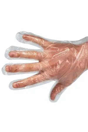 Перчатки: полиэтиленовые L одноразовые /пач.=100 шт.