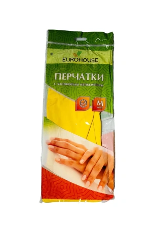 Перчатки: резиновые латексные плотность нормал M с минимальным хлопковым напылением