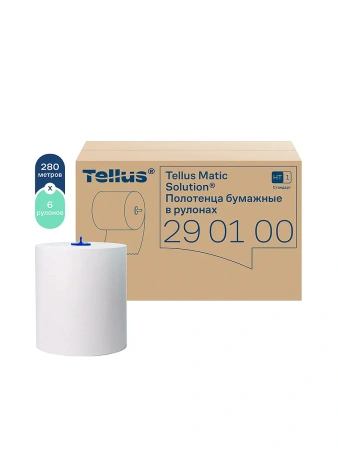 ТОРК: Tellus Полотенца бумажные H1 Софт матик Стандарт 1сл 280м/21 белые