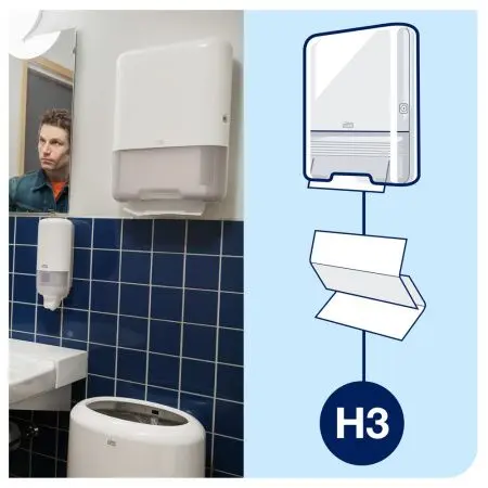 Tork: Диспенсер H3 Elevation Singlefold для полотенец в пачках черный