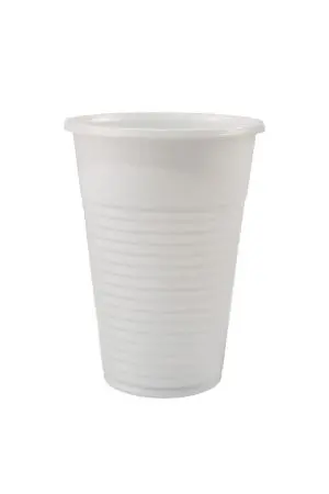 Одноразовая продукция: Стакан 200мл пластиковый белый ЭКОНОМ /пач.=100 шт.