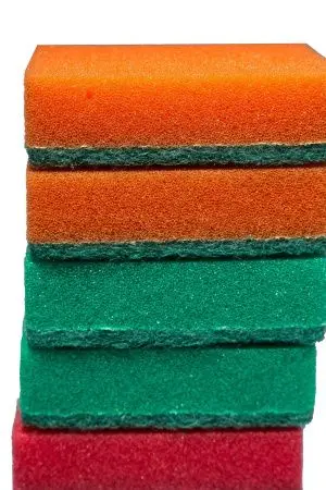 Губки,скрабы: для посуды VCLEAN Макси 8.5х6х2.5 поролон+абразив /пач.=10 шт.