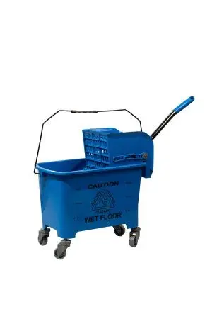 Вик: Тележка 1х20 пластик с отжимом синяя MRY