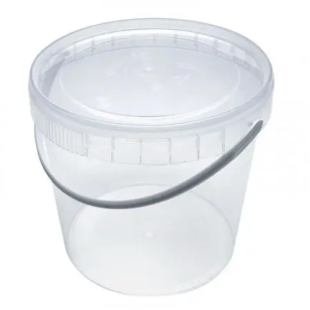 Одноразовая продукция: Ведро 11л с ручкой с крышкой ПП прозрачное