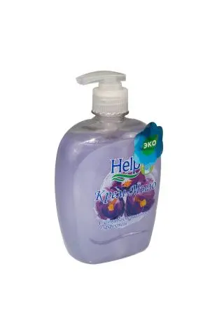 Мыло жидкое: ХЭЛП 500г крем-мыло с антибактериальным эффектом ФИАЛКА с дозатором