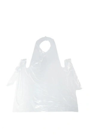 Одноразовые: Фартук полиэтиленовый одноразовый белый/прозрачный /пач.=100 шт.