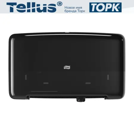 Tork: Диспенсер T2 Elevation двойной для туалетной бумаги в мини-рулоне черный